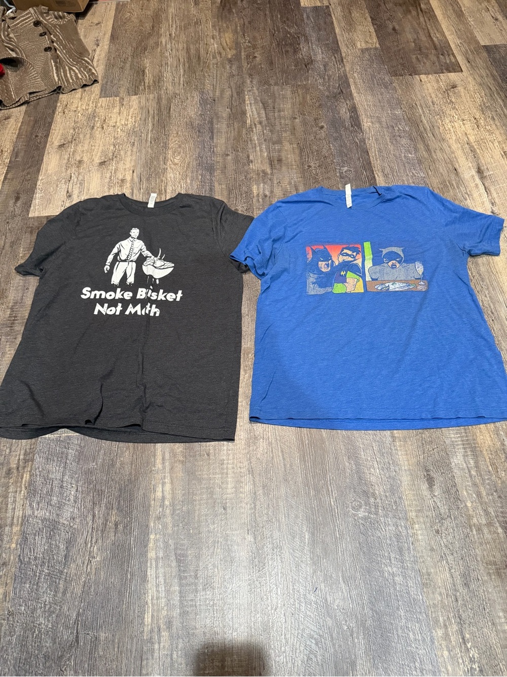 2 Bella Canvas Blue Graphic Short-Sleeve Tees